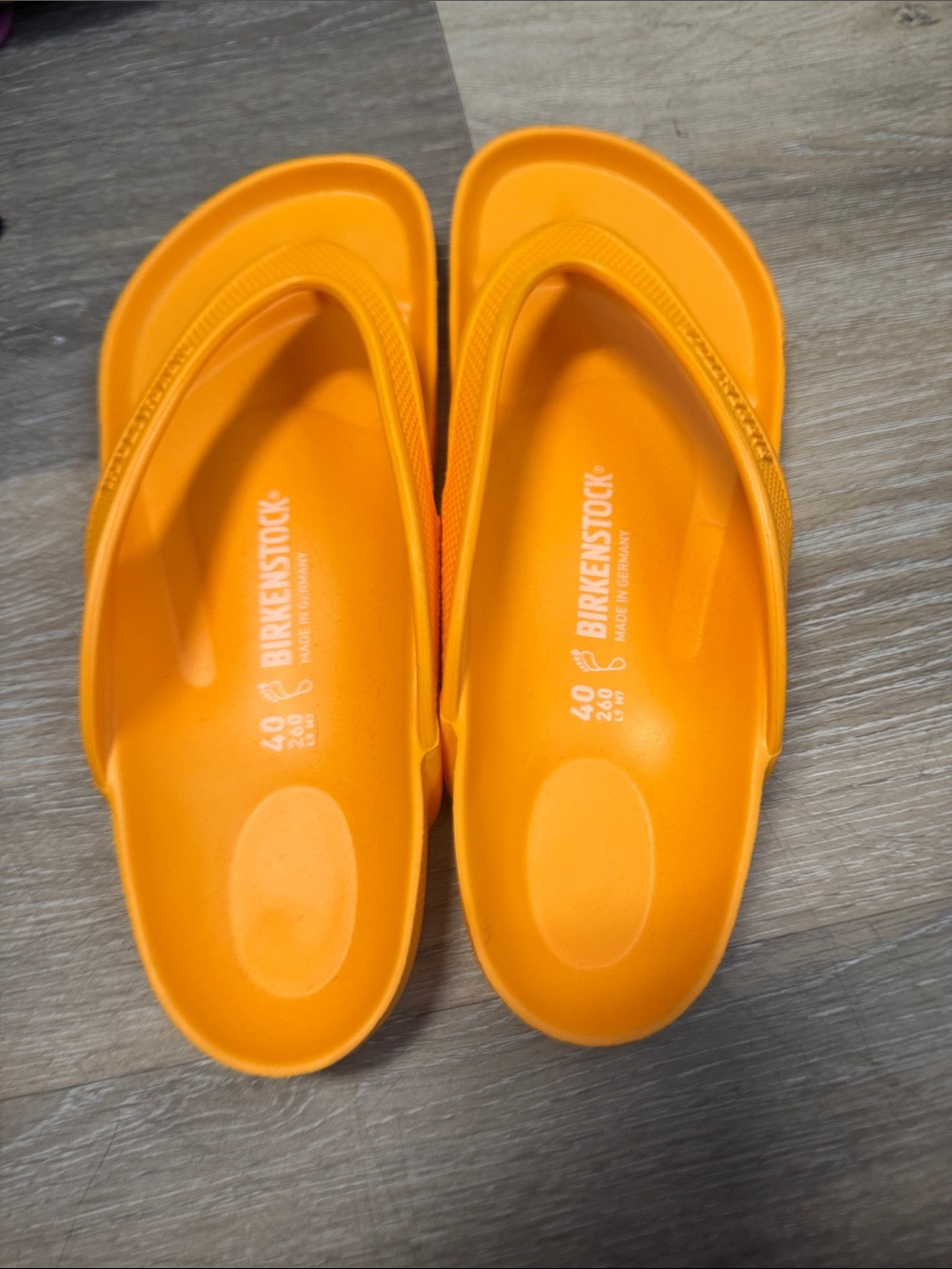 Birkenstock Orange EVA Flip Flop Sandals womans EUR 40